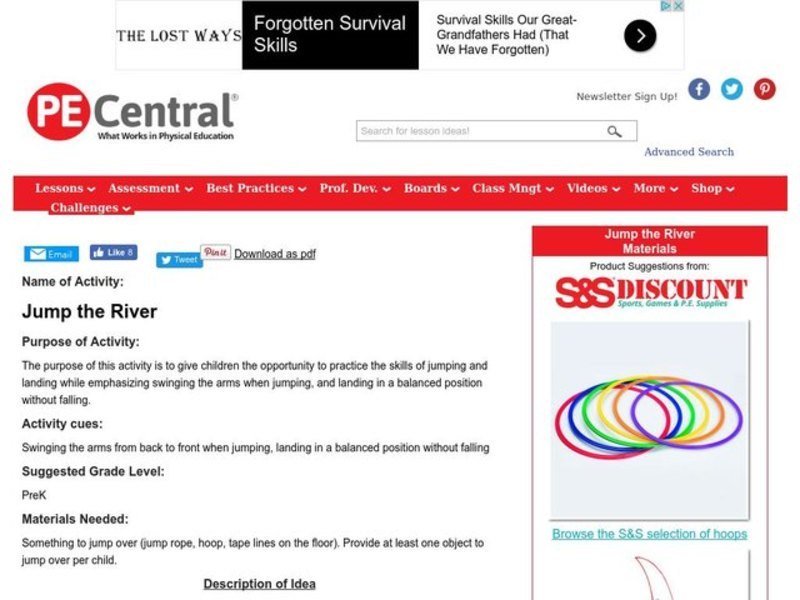 Jump the River Lesson Plan