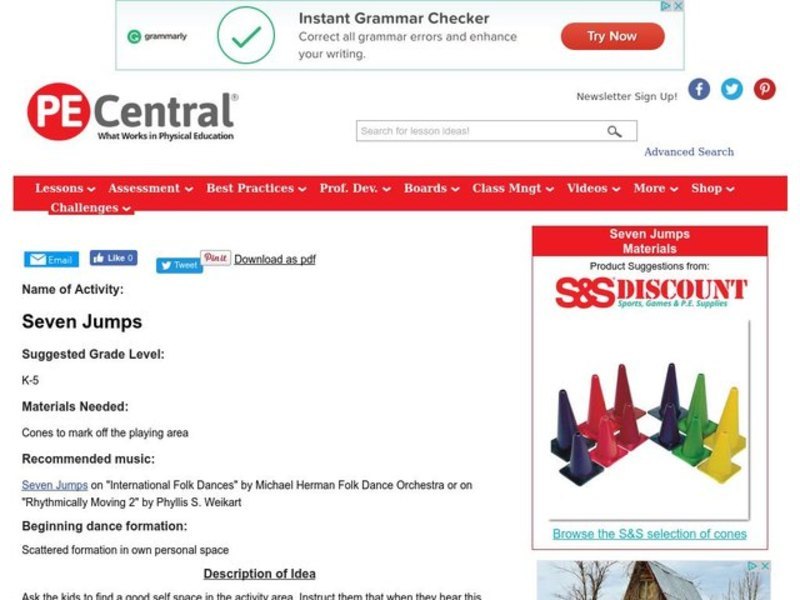 Seven Jumps Lesson Plan