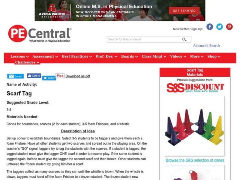 Scarf Tag Lesson Plan