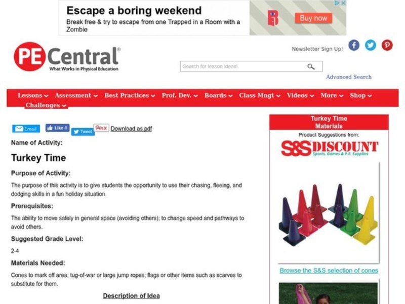 Turkey Time Lesson Plan