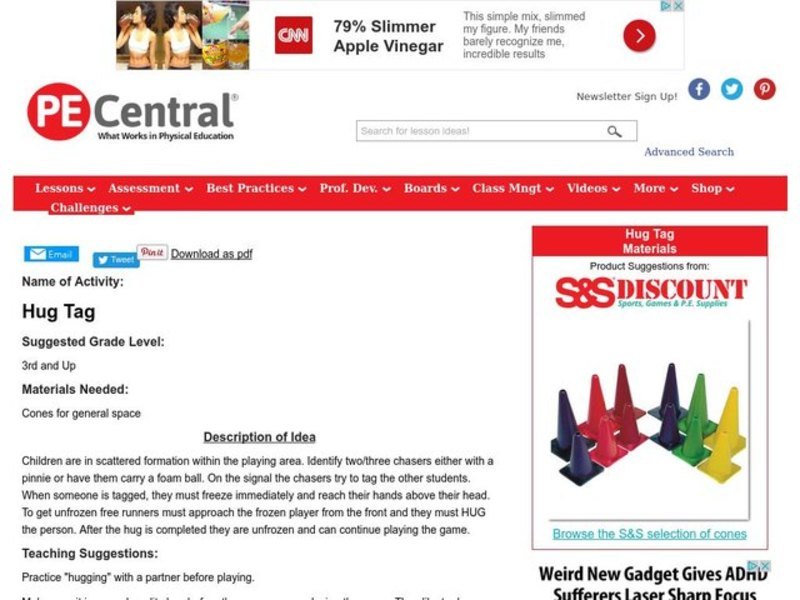 Hug Tag Lesson Plan
