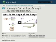 How Do You Find the Slope of a Ramp If You Know the Rise and Run? Instructional Video