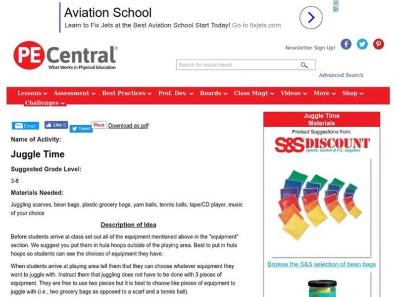 Juggle Time Lesson Plan