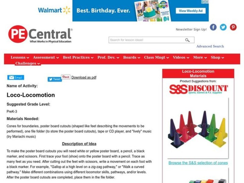 Loco-Locomotion Lesson Plan