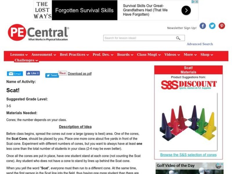 Scat! Lesson Plan