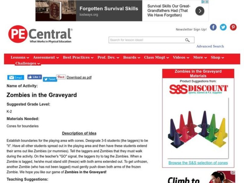 Zombies in the Graveyard Lesson Plan