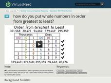 How Do You Put Whole Numbers in Order From Greatest to Least? Instructional Video