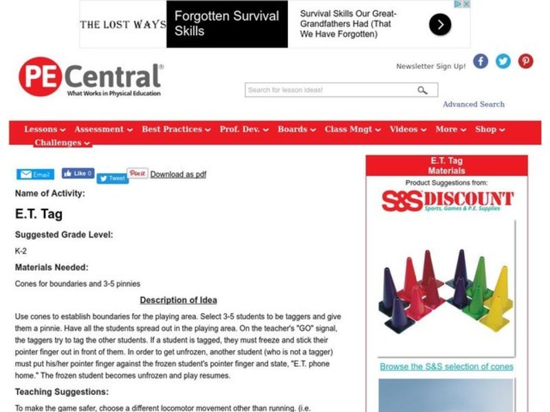E.T. Tag Lesson Plan