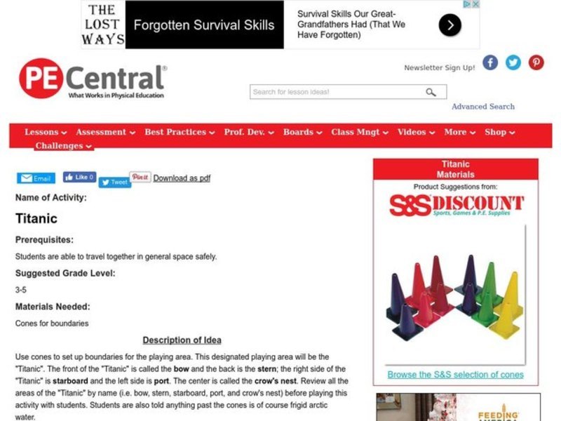 Titanic Lesson Plan