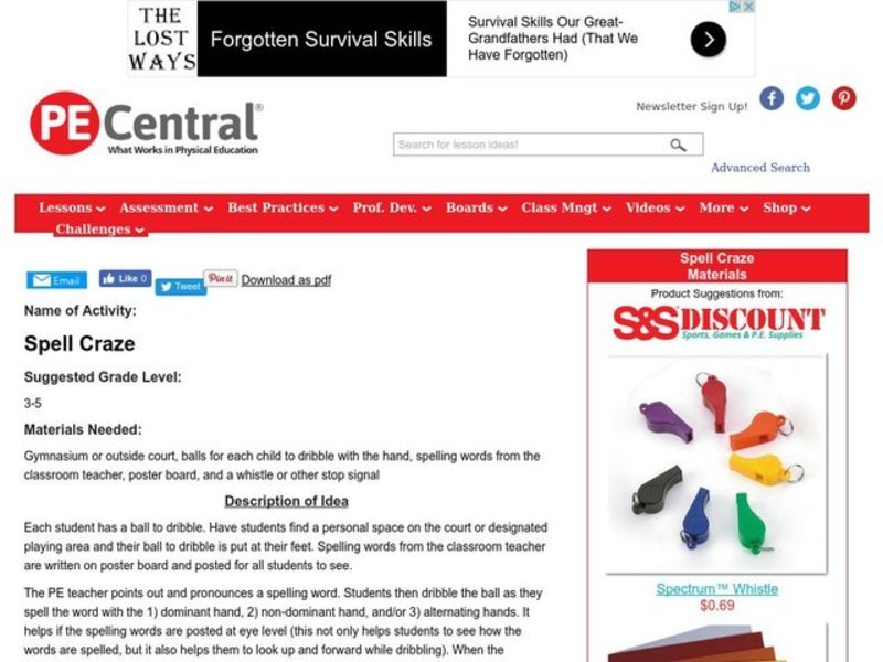 Spell Craze Lesson Plan