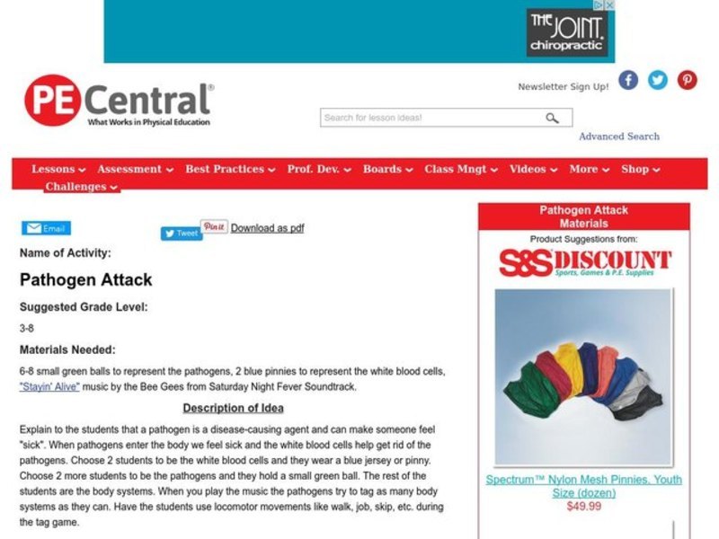 Pathogen Attack Lesson Plan