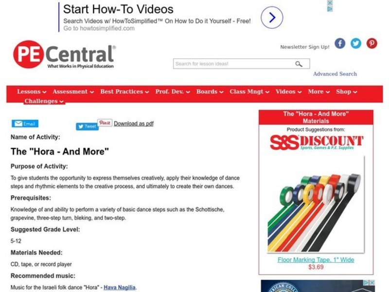 The "Hora - And More" Lesson Plan