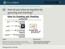 How Do You Solve an Equation by Guessing and Checking? Instructional Video