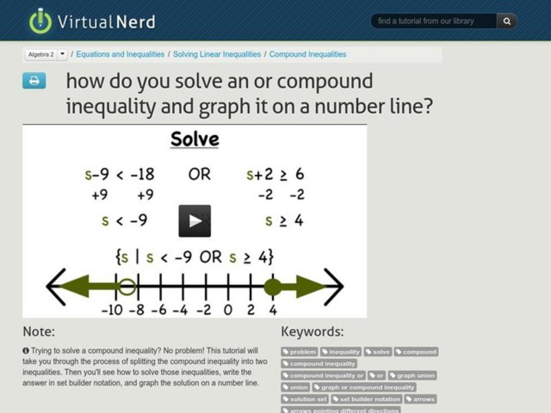 How Do You Solve an OR Compound Inequality and Graph It On a Number Line? Instructional Video