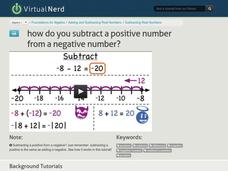 How Do You Subtract a Positive Number from a Negative Number? Instructional Video