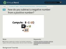 How Do You Subtract a Negative Number from a Positive Number? Instructional Video
