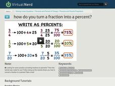 How Do You Turn a Fraction Into a Percent? Instructional Video