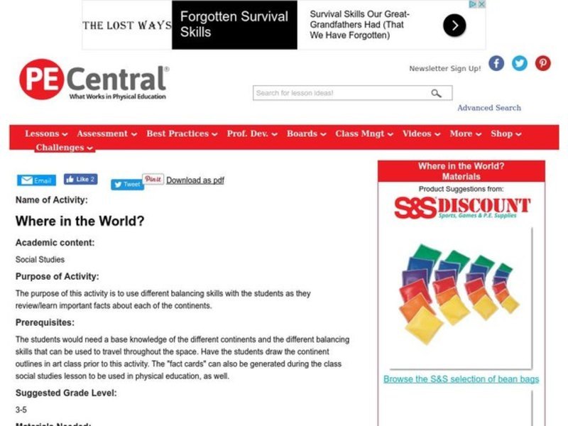 Where in the World? Lesson Plan