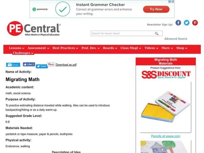 Migrating Math Lesson Plan