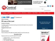 PE Laws of the Land Lesson Plan