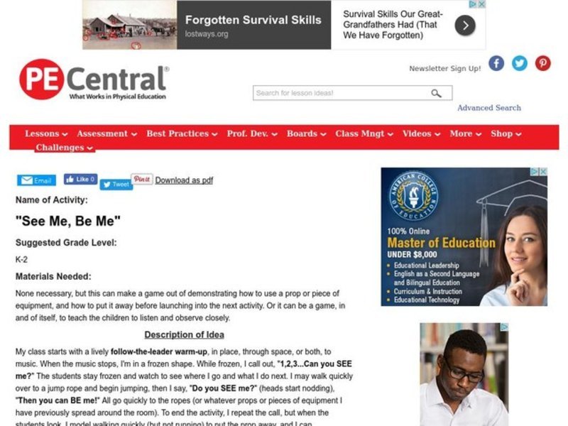 See Me, Be Me Lesson Plan