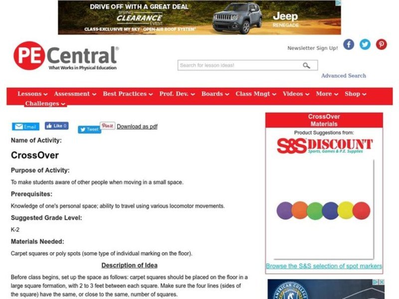 CrossOver Lesson Plan