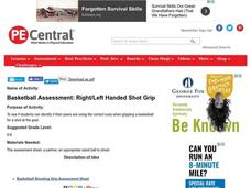 Basketball Assessment: Right/Left Handed Shot Grip Lesson Plan