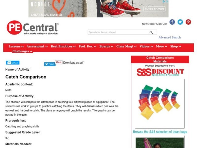 Catch Comparison Lesson Plan