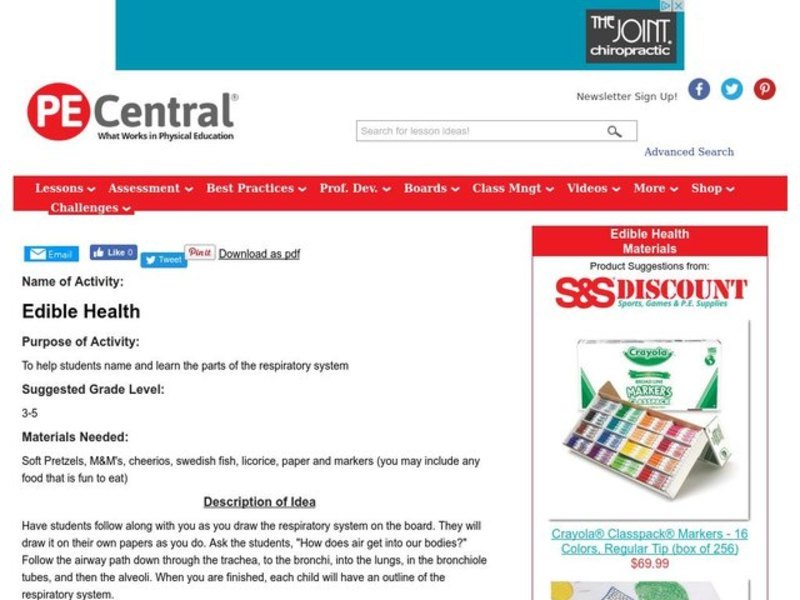 Edible Health Lesson Plan