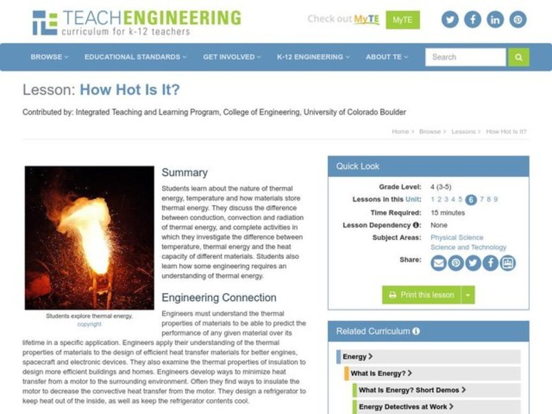How Hot Is It? Lesson Plan