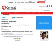 Jump Rope Assessment Lesson Plan