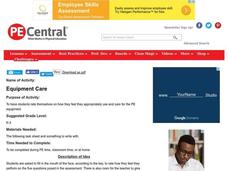 Equipment Care Lesson Plan