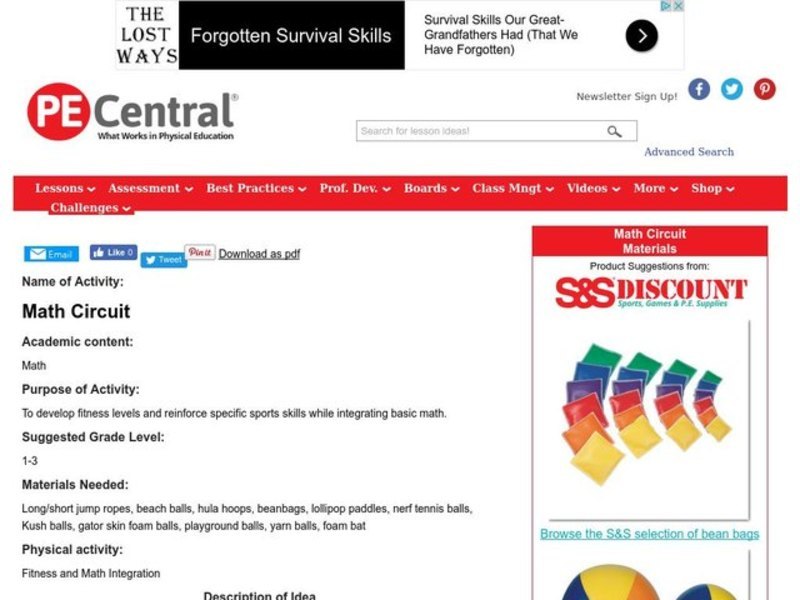 Math Circuit Lesson Plan