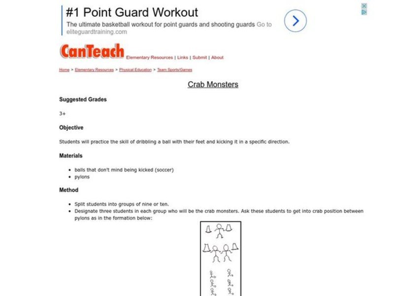 Crab Monsters Lesson Plan