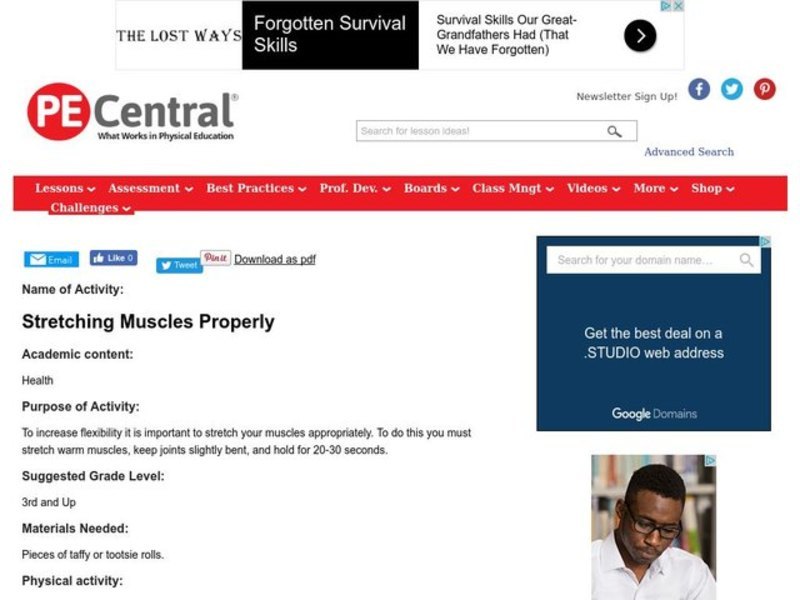 Stretching Muscles Properly Lesson Plan
