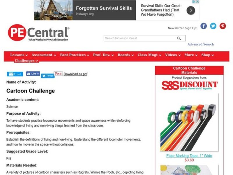 Cartoon Challenge Lesson Plan