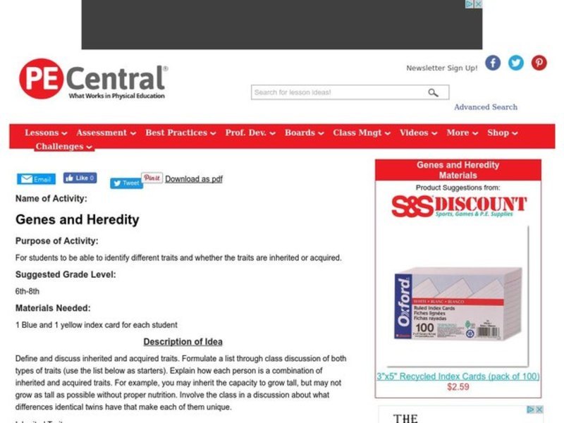 Genes and Heredity Lesson Plan