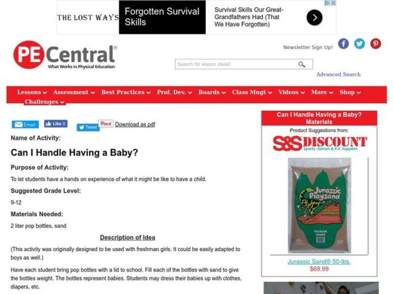 Can I Handle Having a Baby? Lesson Plan