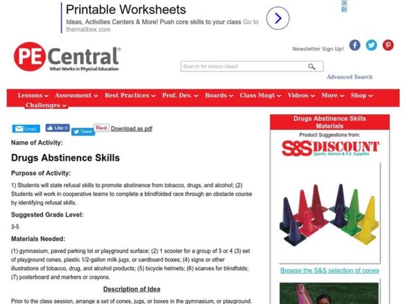 Abstaining from Drugs Lesson Plan