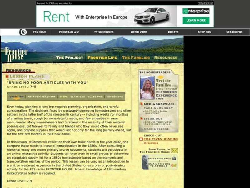 Bring No Poor Articles with You Lesson Plan