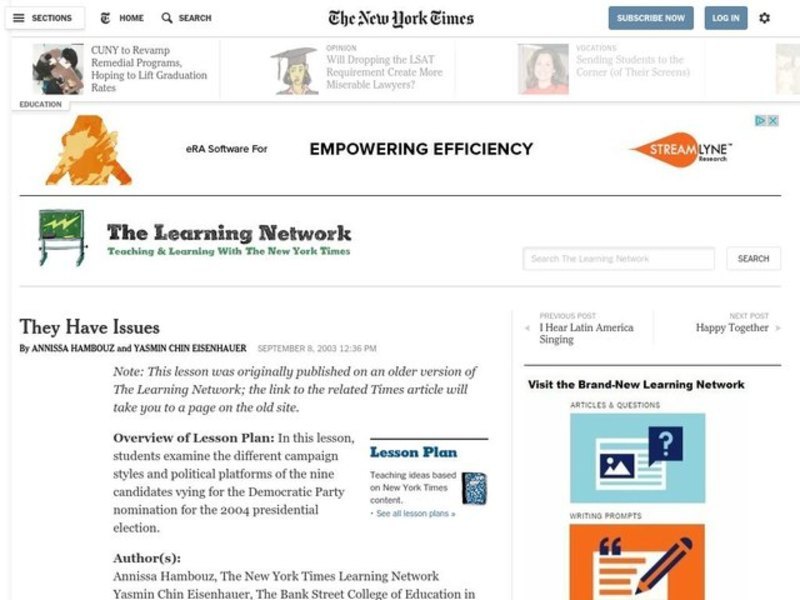 They Have Issues Lesson Plan