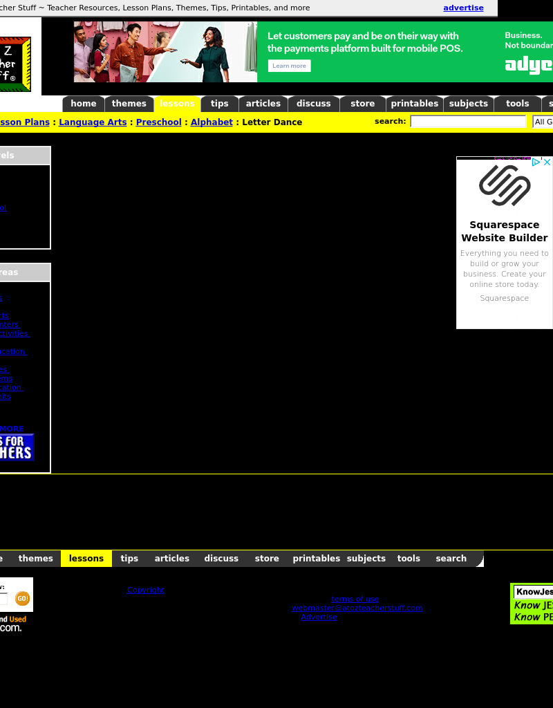 Letter Dance Lesson Plan