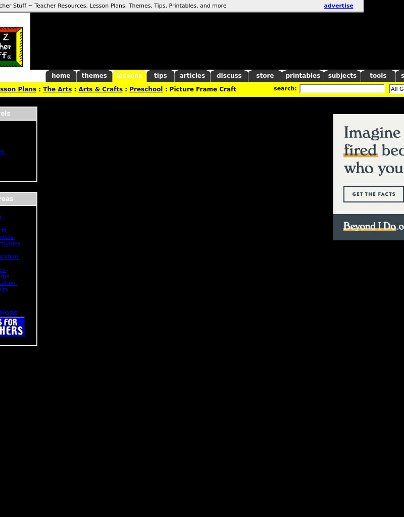 Picture Frame Craft Lesson Plan