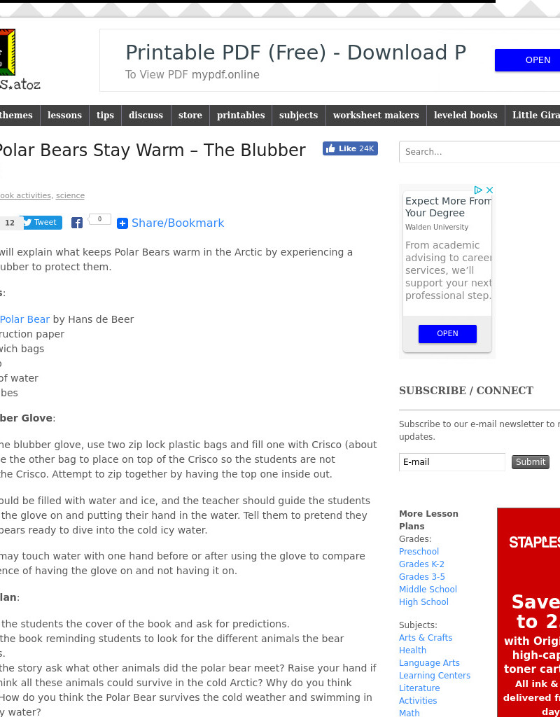 Polar Bears Lesson Plan