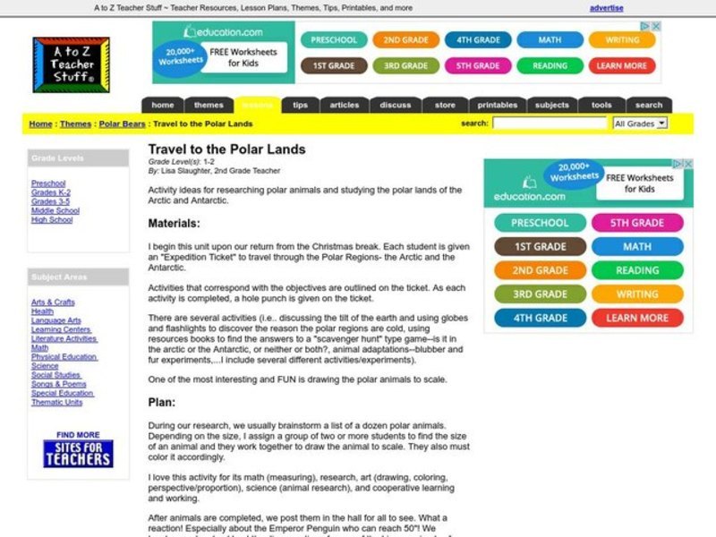 Travel to the Polar Lands Lesson Plan