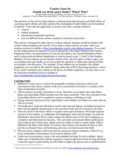 Should You Drink Sports Drinks? When? Why? Activity