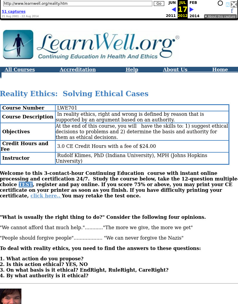 Reality Ethics Lesson Plan