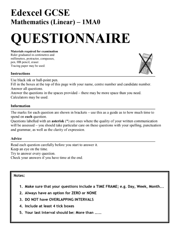 Questionnaires Assessment