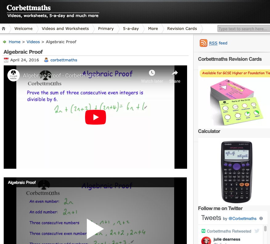 Algebraic Proof Instructional Video