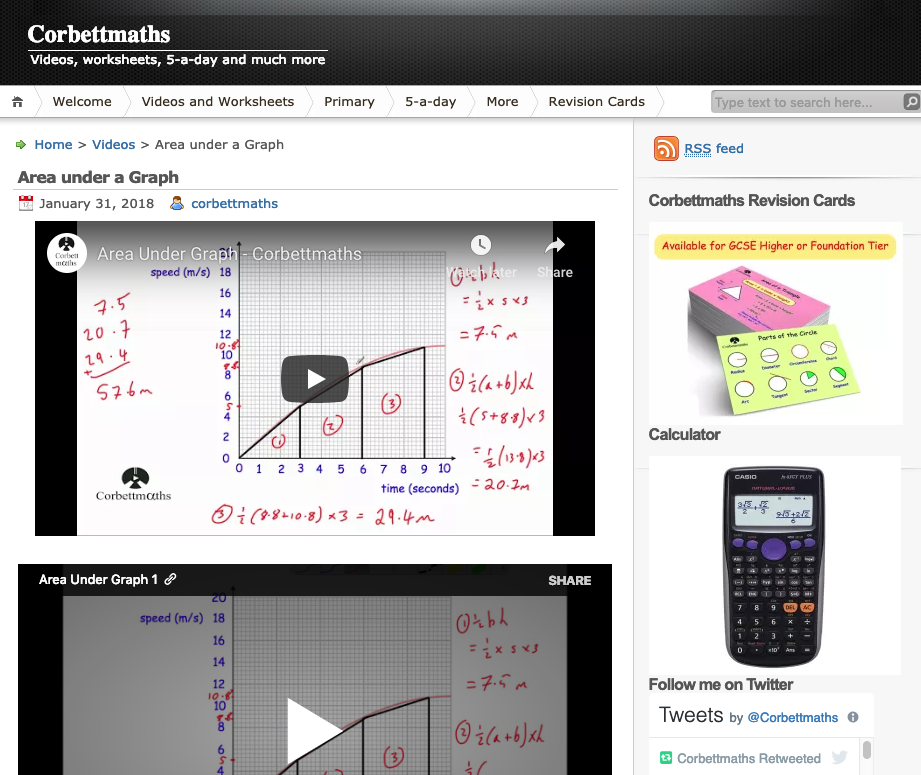 Area under a Graph Instructional Video